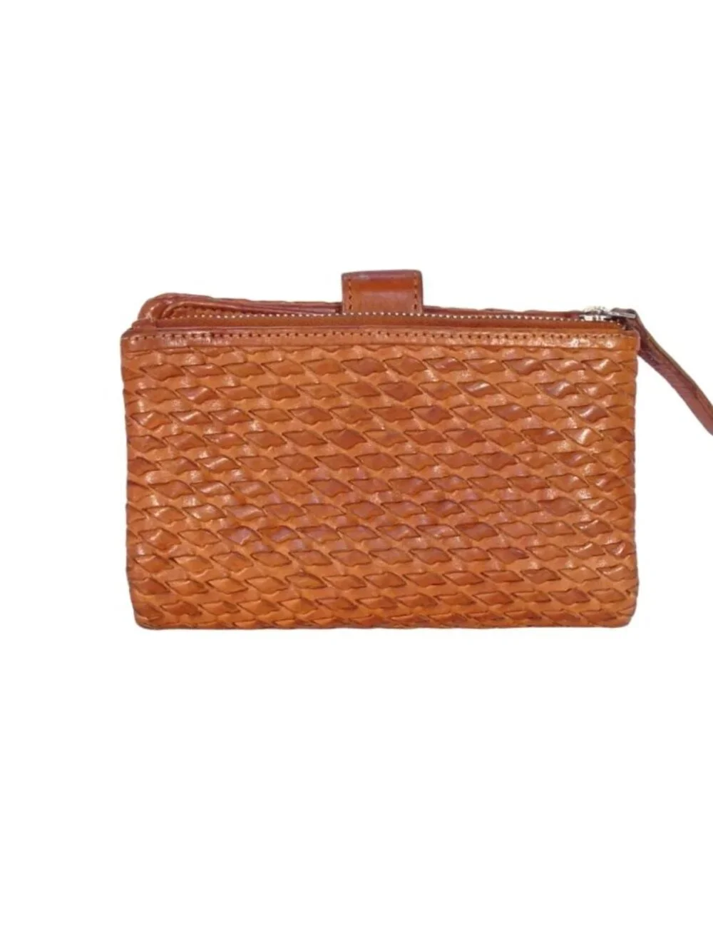 VILENCA HOLLAND Woven Leather Clutch Organizer Wallet - Picture 2 of 7